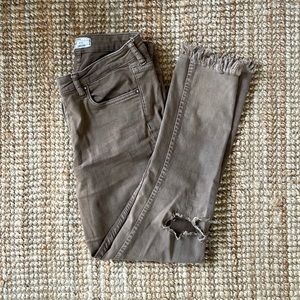 Free people brown ripped jeans